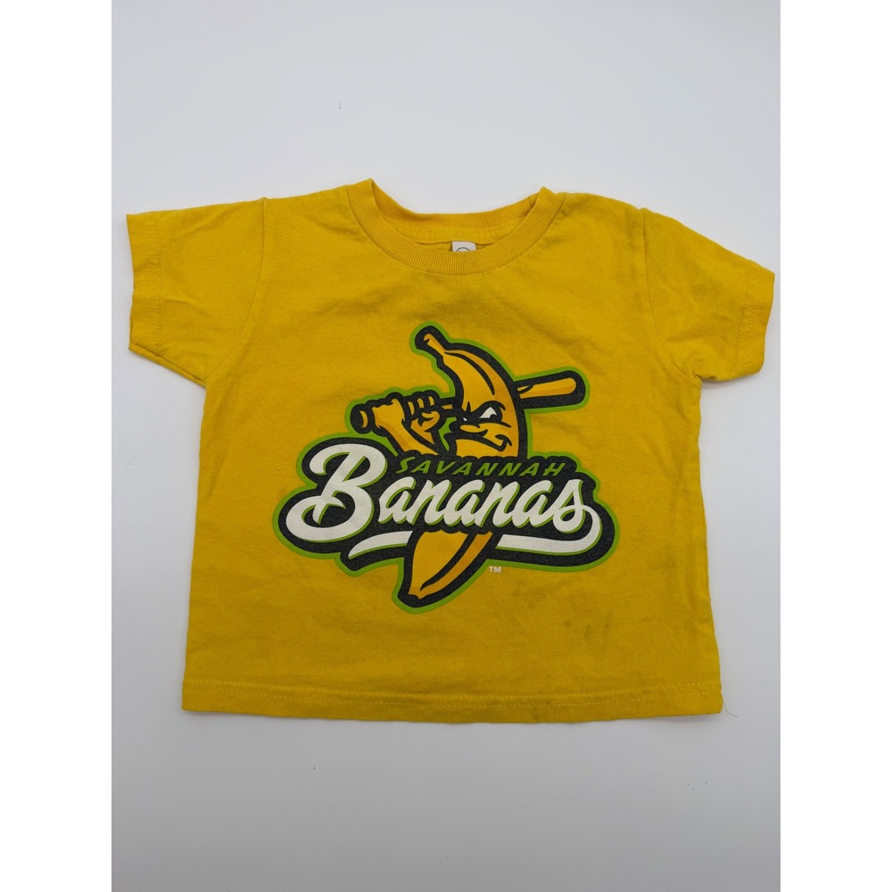 Savannah Bananas Toddler Graphic T-Shirt Yellow Rabbit Skins Size 3 Baseball